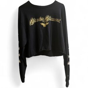 Wonder Woman Navy and Gold Women's Top
